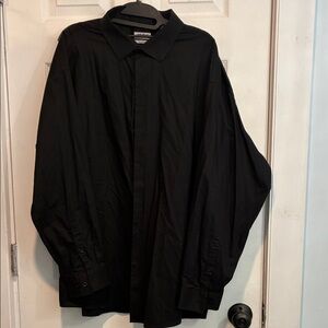 Unlisted by Kenneth Cole Classic Black Dress Shirt 18-18 1/2 34/35